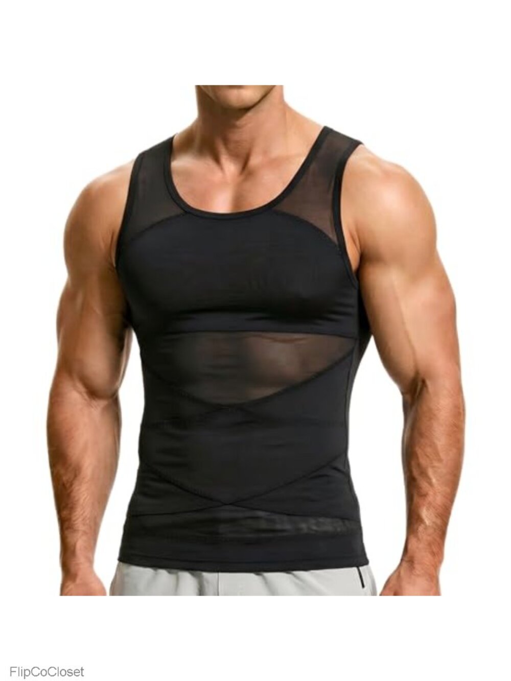 Men's Gynecomastia Compression Tank Top Chest Binder Undershirt